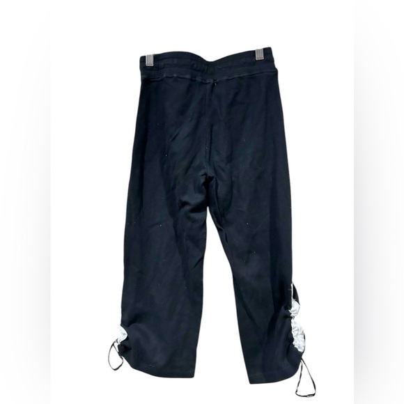 BCBG MaxAzria Capri Drawsting Black Sweat Pants Small 90s Y2K Millenium Diva - Picture 4 of 6